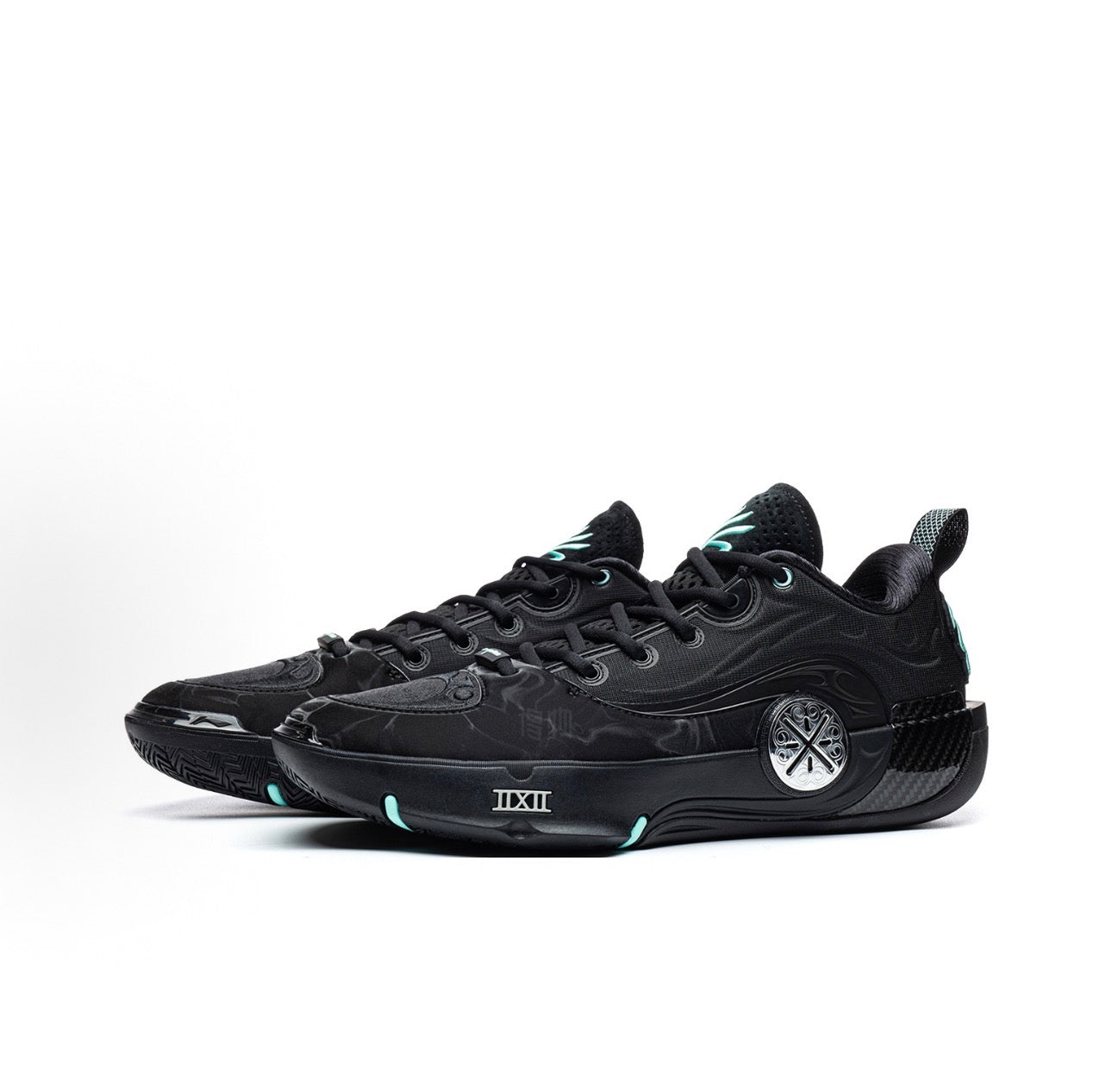 LI-NING Way of Wade 12 Obsidian Curry PE ブラック 斜め前方