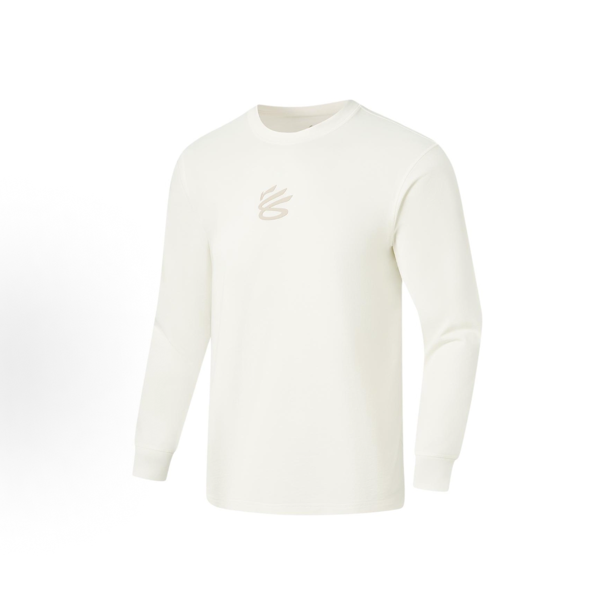 LI-NING Curry China Tour 長袖Tシャツ オフホワイト 正面