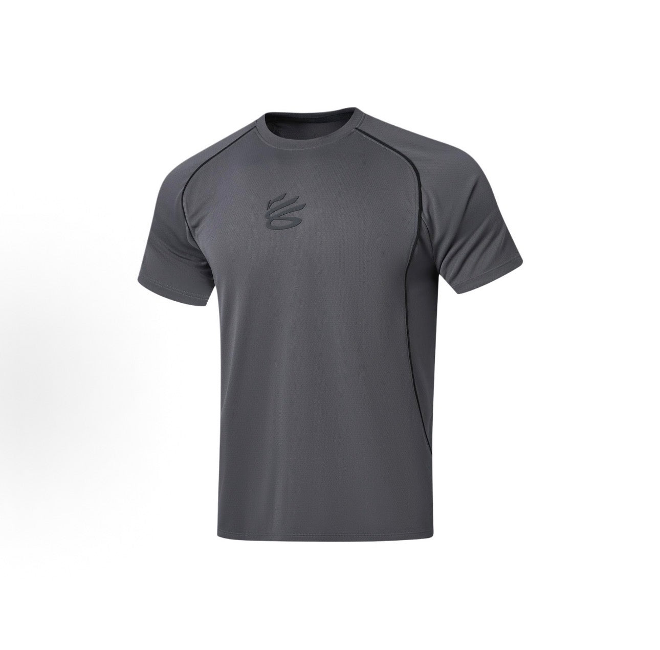 LI-NING Curry メッシュ半袖Tシャツ グレー　正面