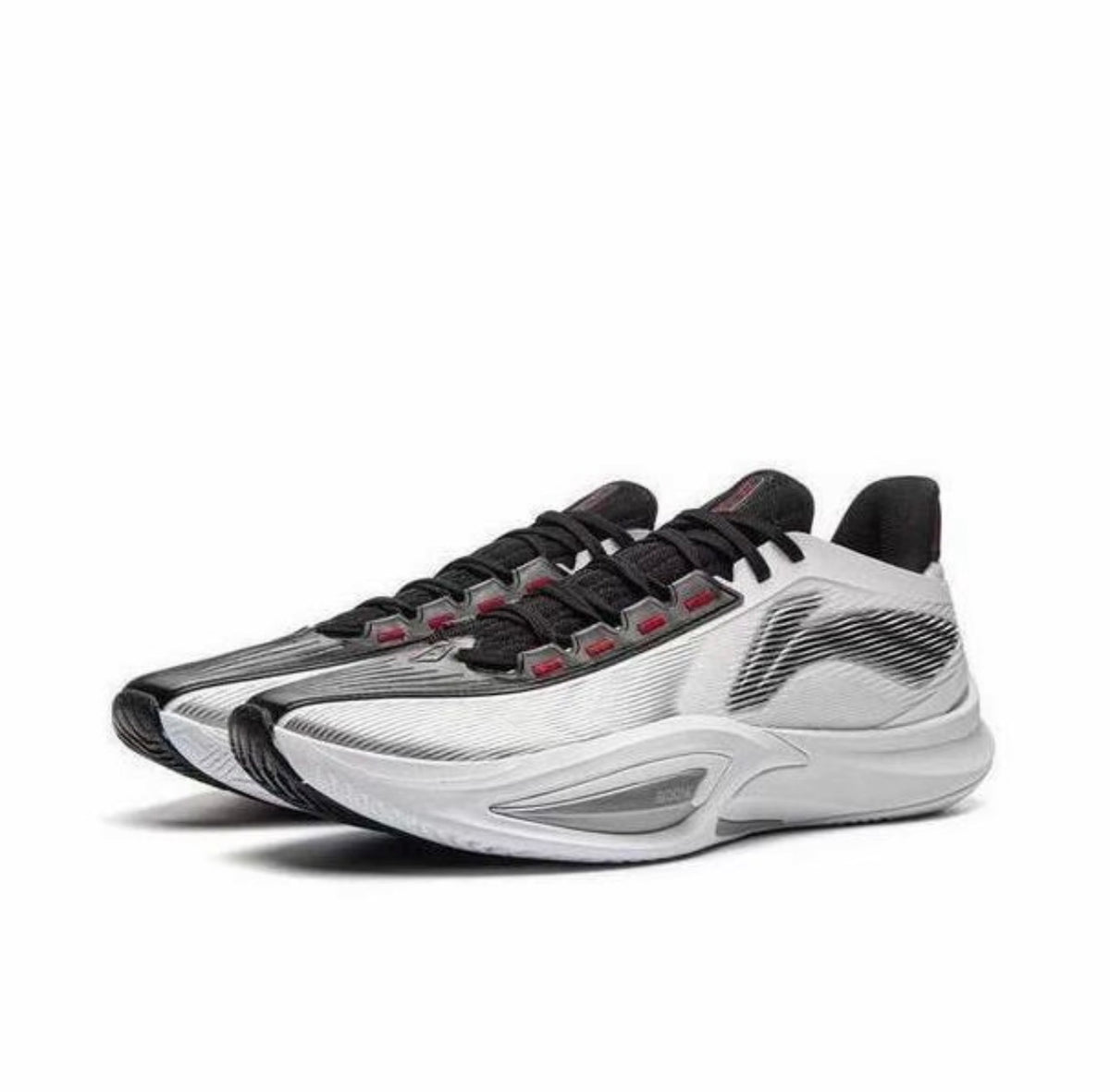 LI-NING Shining 3 V2 Black/White ホワイト ブラック 斜め前方