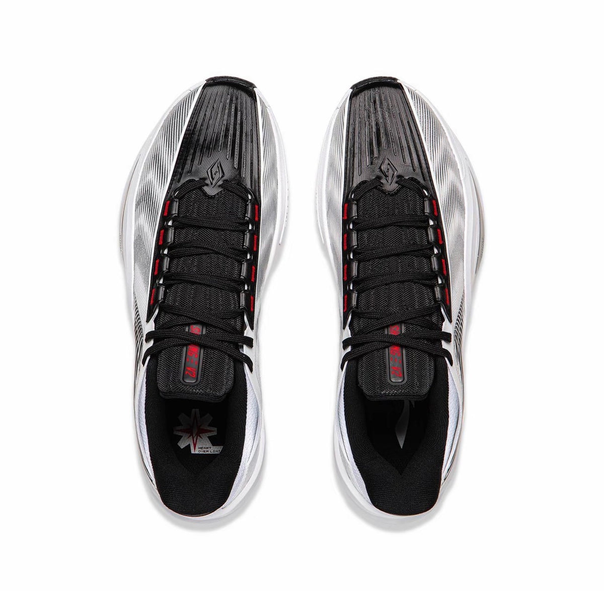 LI-NING Shining 3 V2 Black/White ホワイト ブラック 上面