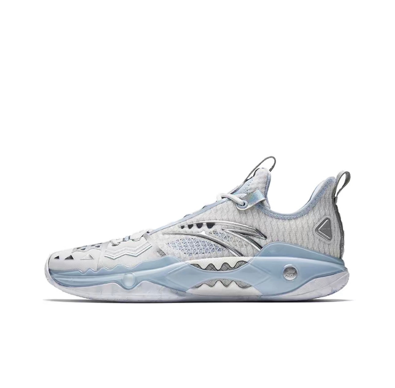 ANTA Shock Wave 5 Pro Break Ice 白 水色 側面