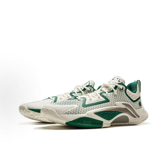 LI-NING BADFIVE Dominator 1 White/Green オフホワイト グリーン 斜め前方