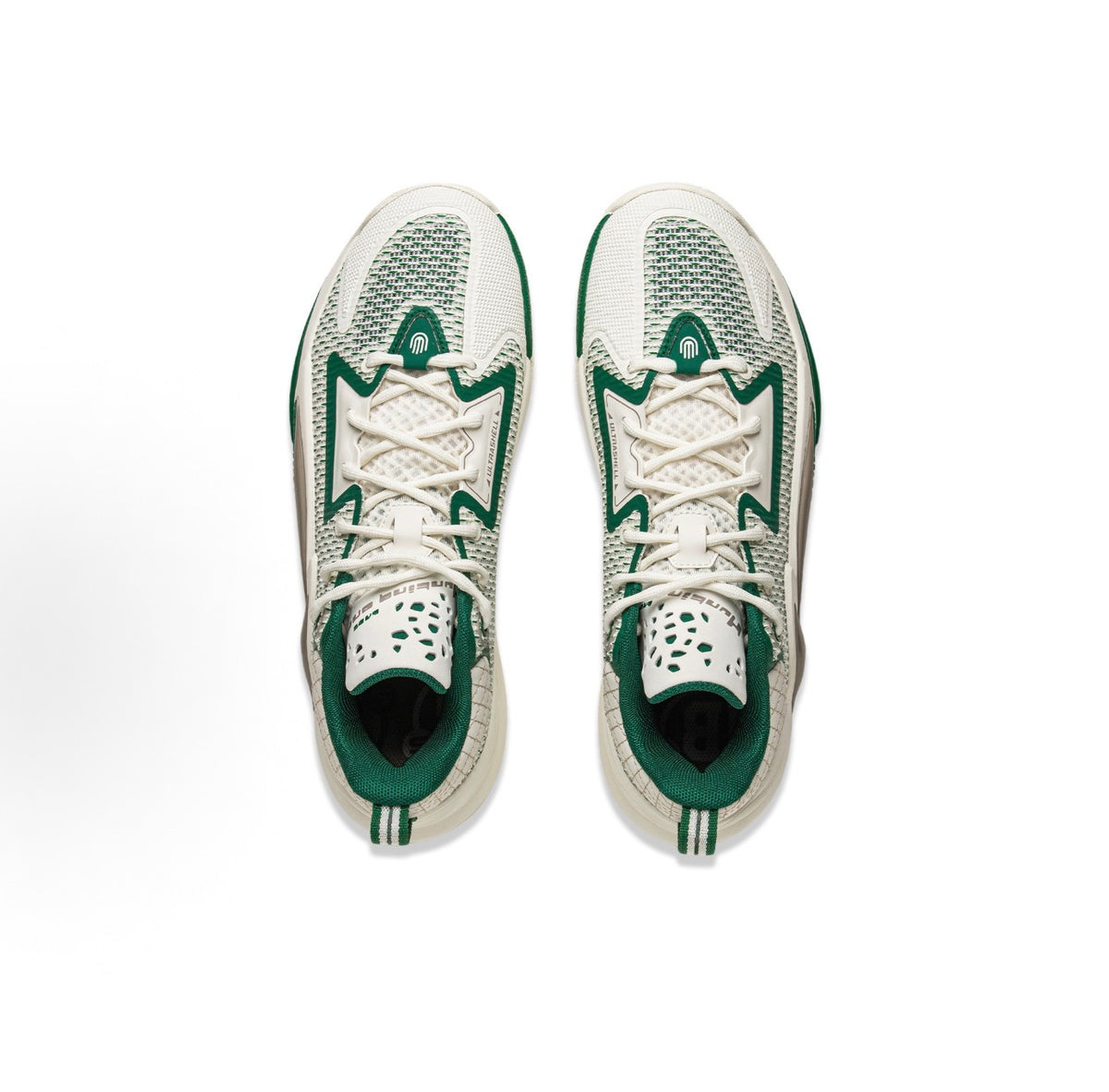 LI-NING BADFIVE Dominator 1 White/Green 上から見たペア