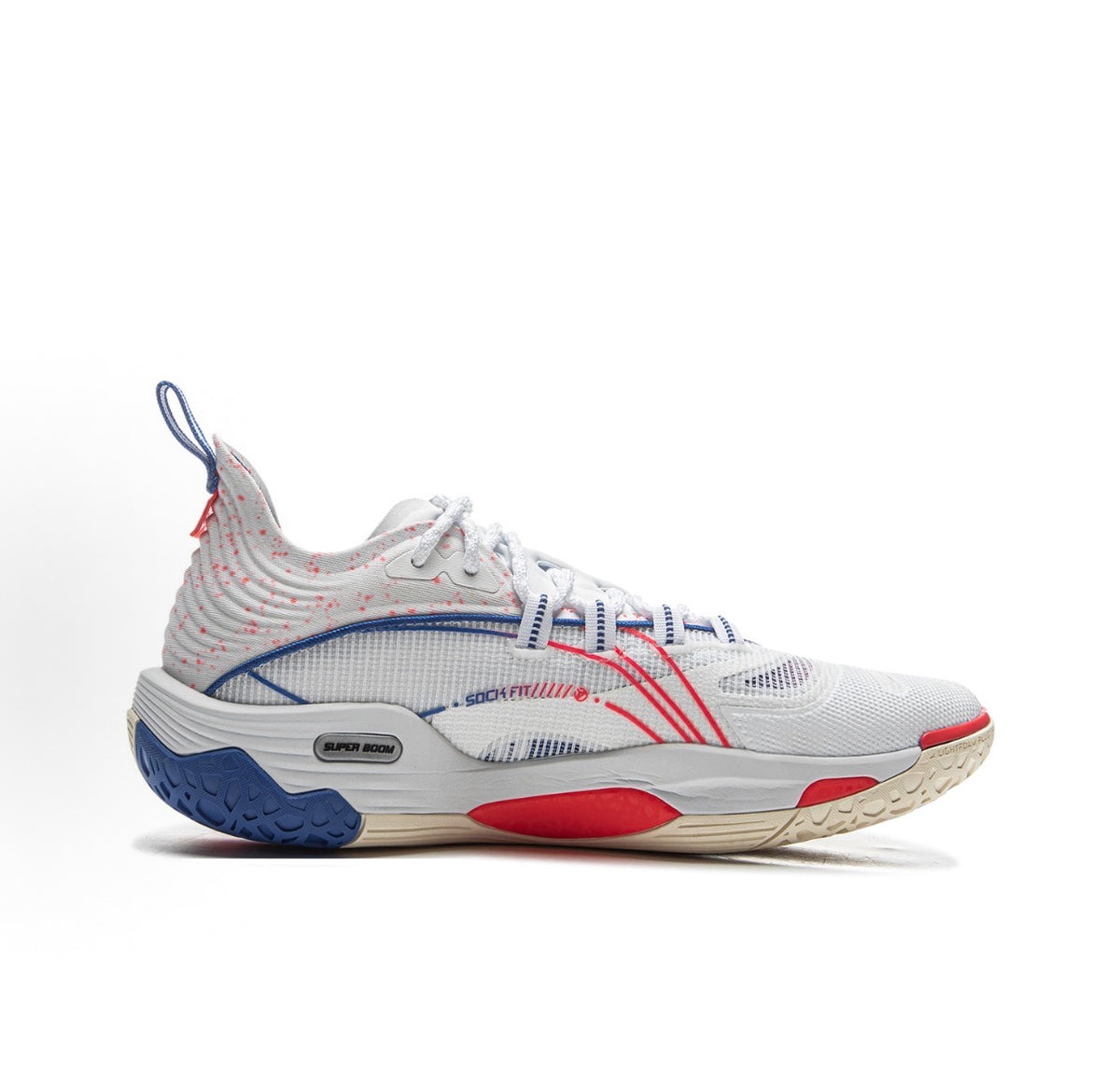 LI-NING BADFIVE Dominator 1 Super White/Blue/Red ブルー 内側面