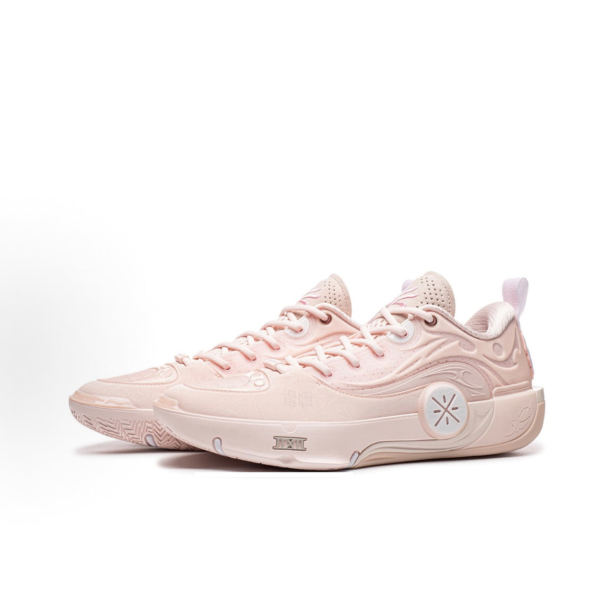 LI-NING Way of Wade 12 Blossom Curry PE ピンク 斜め前方