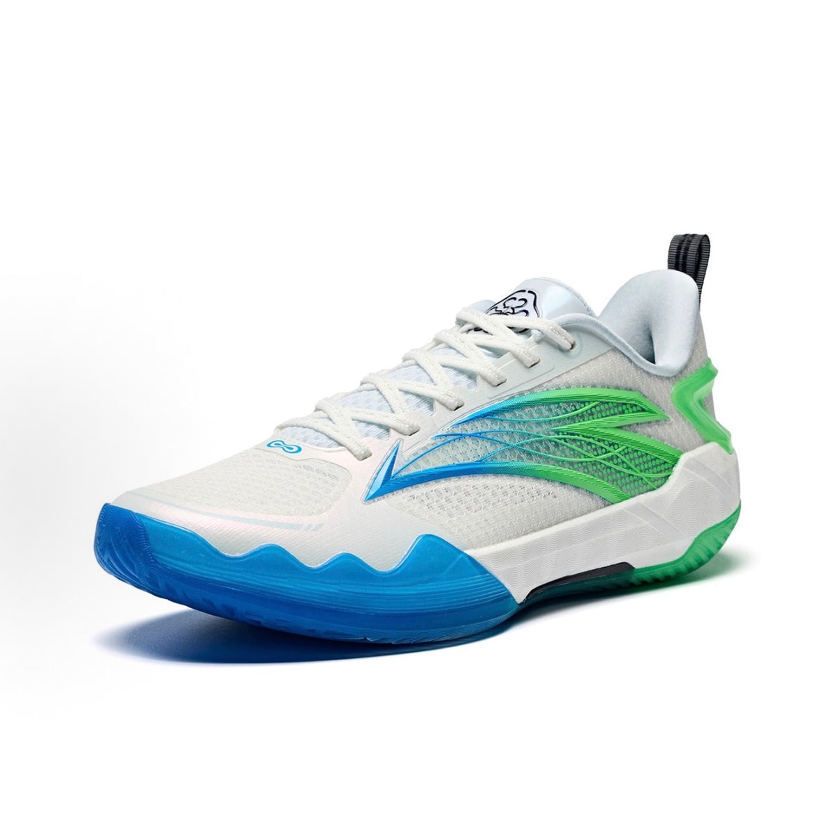 ANTA SPLASH 8 Dallas ホワイト ブルー グリーン 斜め前方