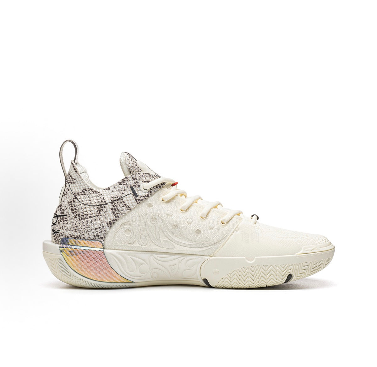 LI-NING Way of Wade 12 LUX 霊蛇 オフホワイト スネーク柄 内側側面
