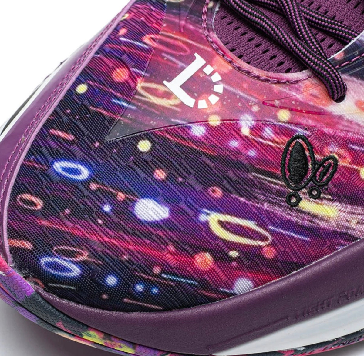 Li-Ning DLo 2 スペースカモ パープル つま先 アップ