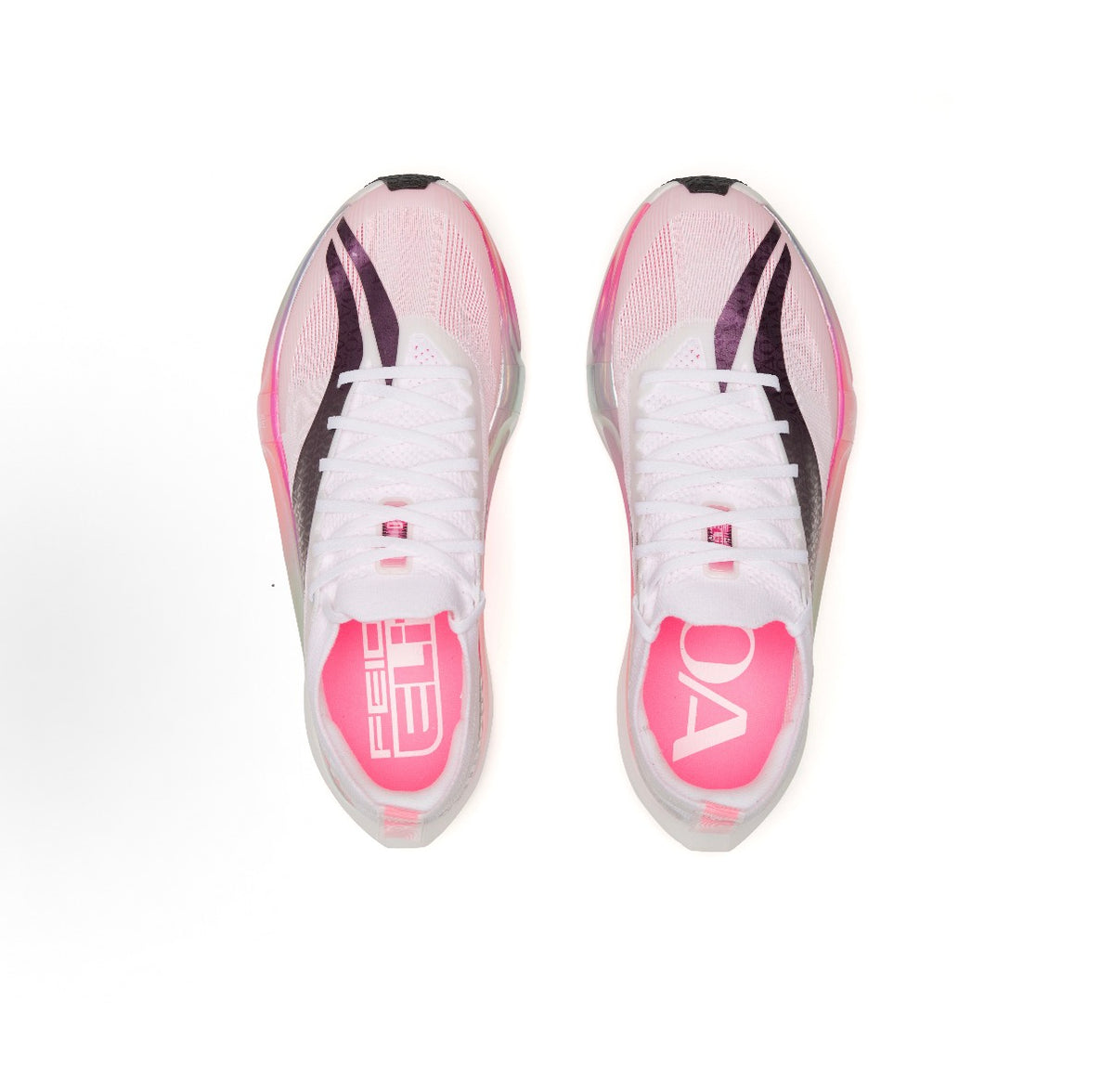Li-Ning Feidian 7 ELITE AOA ホワイト ピンク 上面ペア