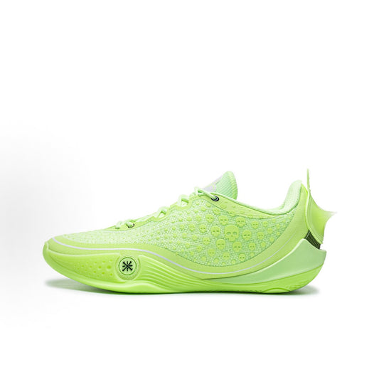 LI-NING Wade 808 6 Ultra「Fear」ネオングリーン ドクロ柄 外側側面