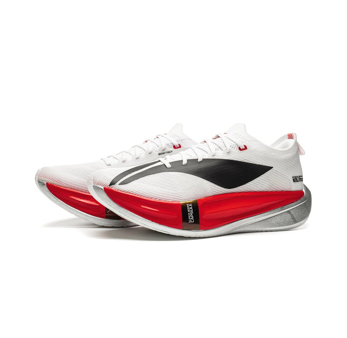 Li-Ning Feidian 7 ELITE White Red ホワイト 斜め前方ペア