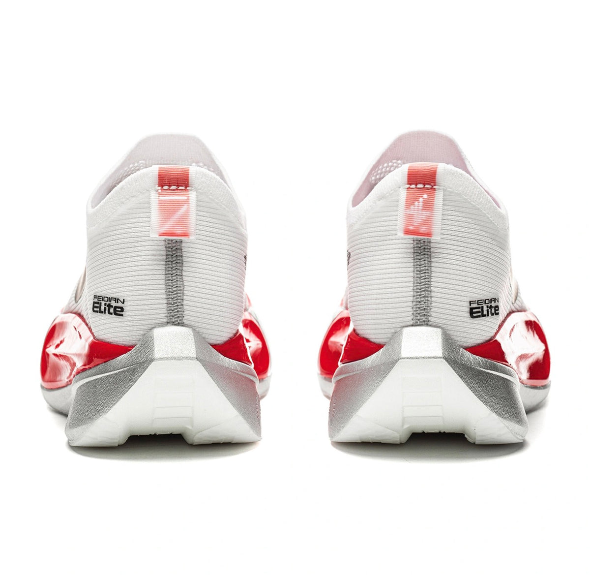 Li-Ning Feidian 7 ELITE White Red シルバー 背面ヒールペア