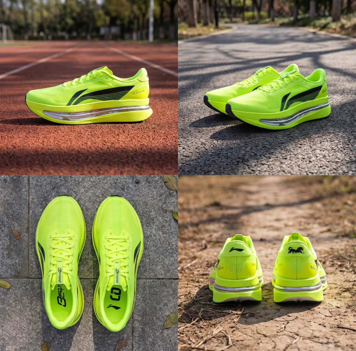 Li-Ning Red Hare 9 Ultra Neon Yellow ネオンイエロー 着用イメージ