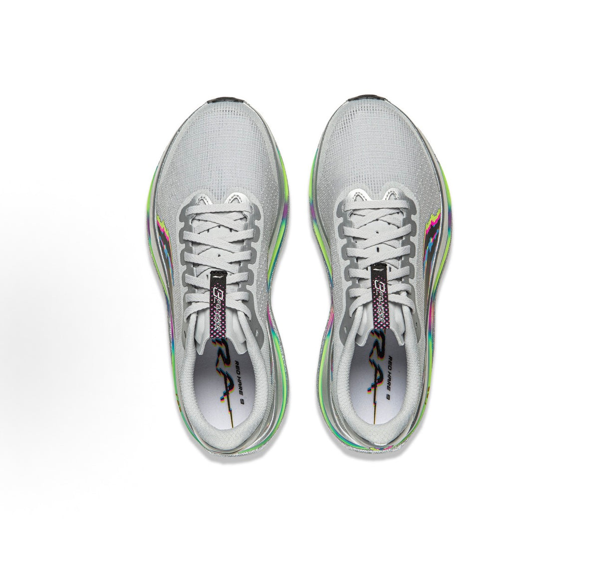 Li-Ning Red Hare 9 Ultra Gray/Multicolor グレー 上面ペア