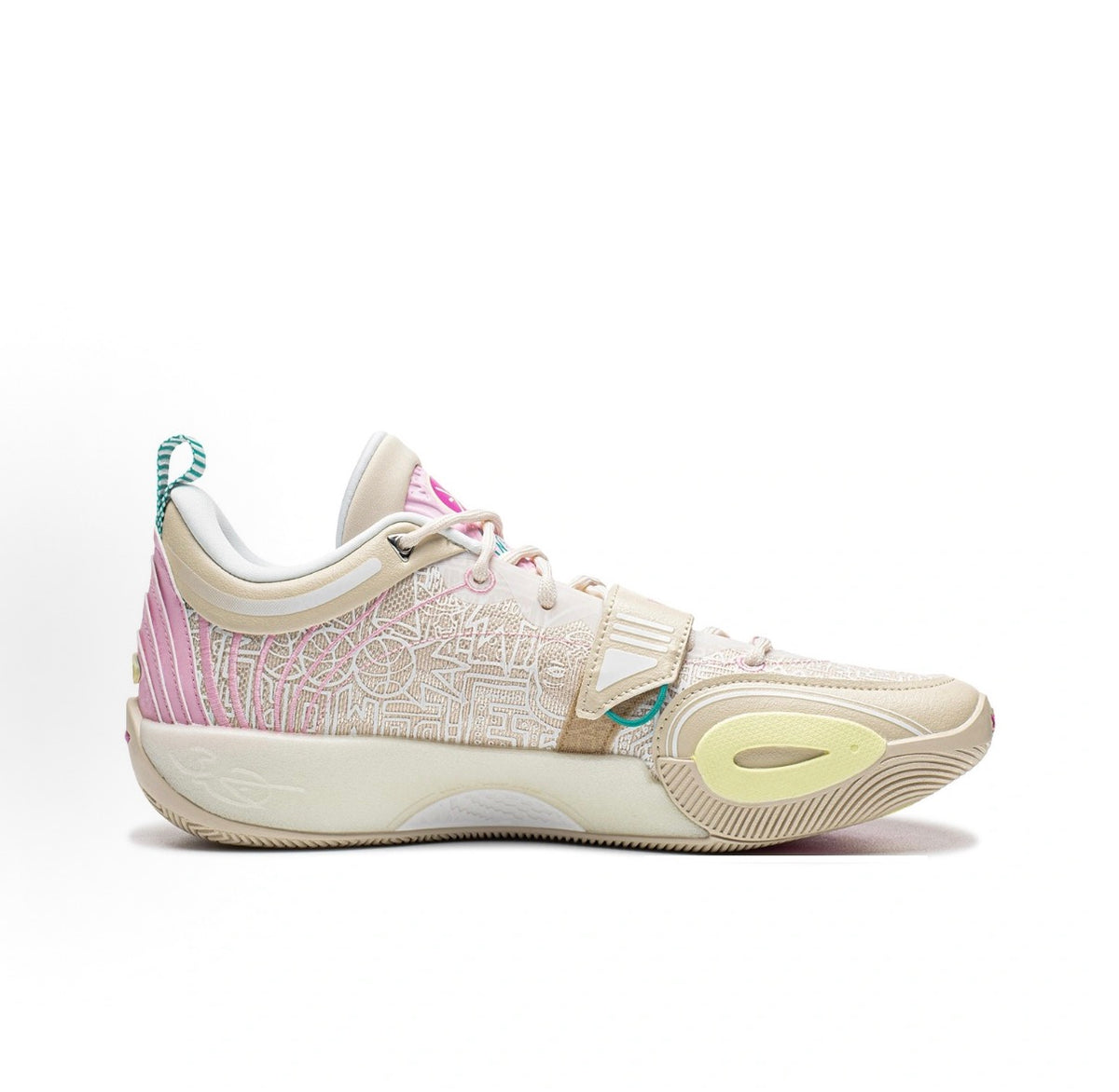 リーニン Wade All City 14 ENCORE「サンドグレー/ピンク」反対側の側面
