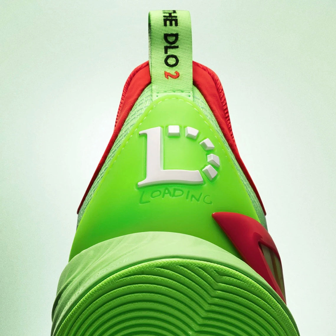 Li-Ning DLo 2 Christmas ライムグリーン レッド ヒールタブ