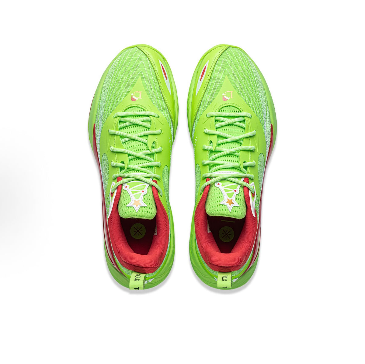 Li-Ning DLo 2 Christmas ライムグリーン レッド 上面ペア