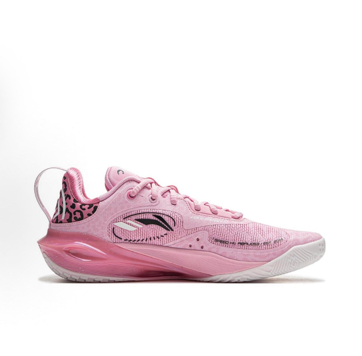 リーニン LI-NING SPEED 11「Jungle King」スピード11 ピンク バッシュ 内側 レオパード柄ヒール