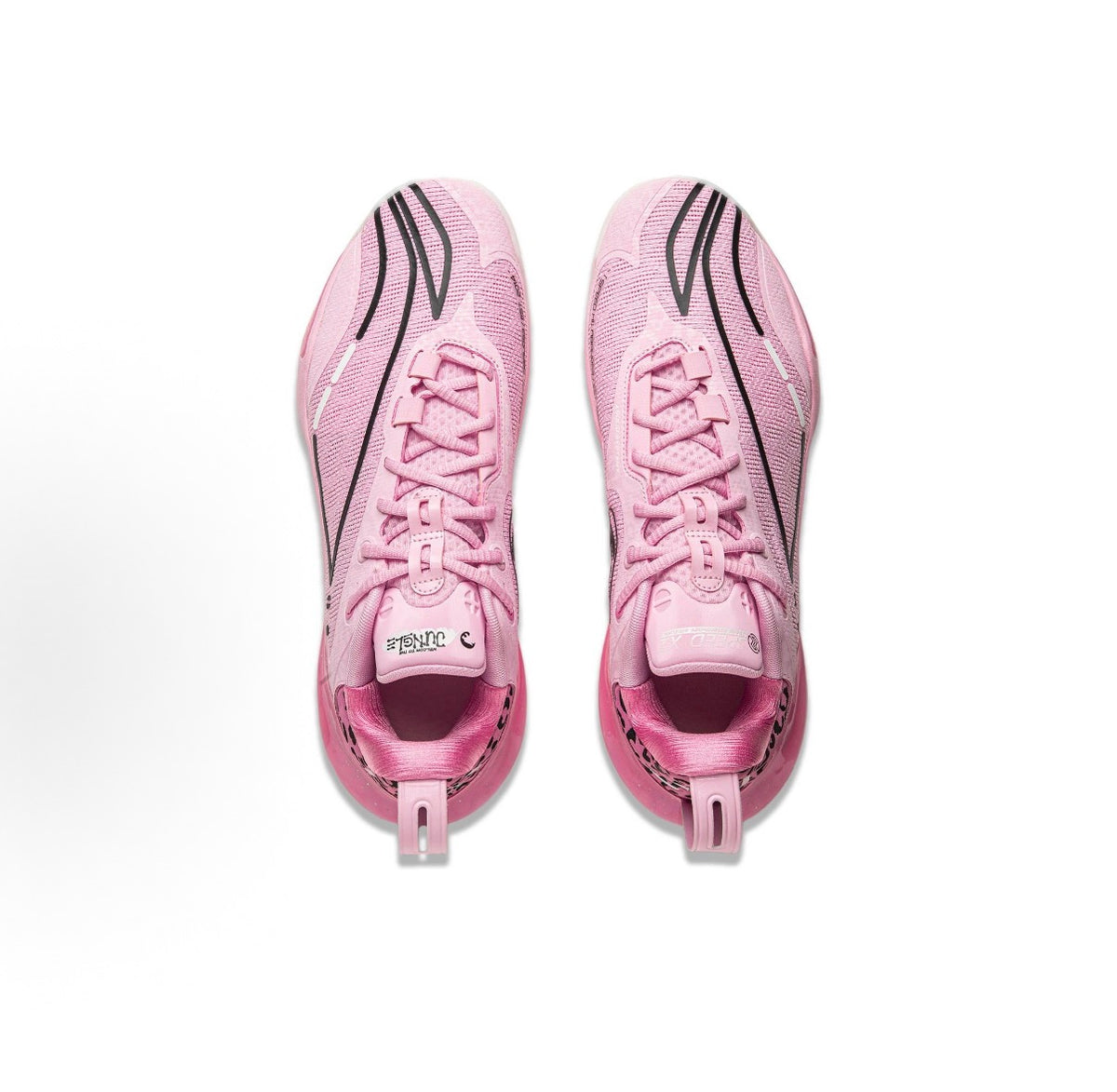 リーニン LI-NING SPEED 11「Jungle King」スピード11 ピンク バッシュ 上面 ペア