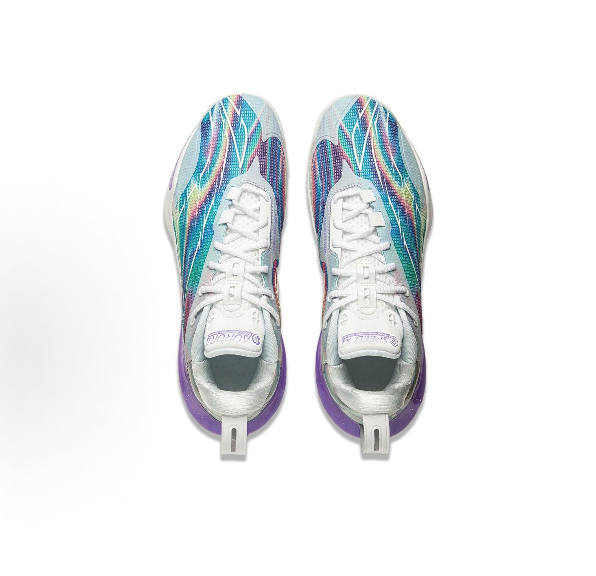 リーニン LI-NING SPEED 11「ブルー/パープル」スピード11 バッシュ 上面 ペア