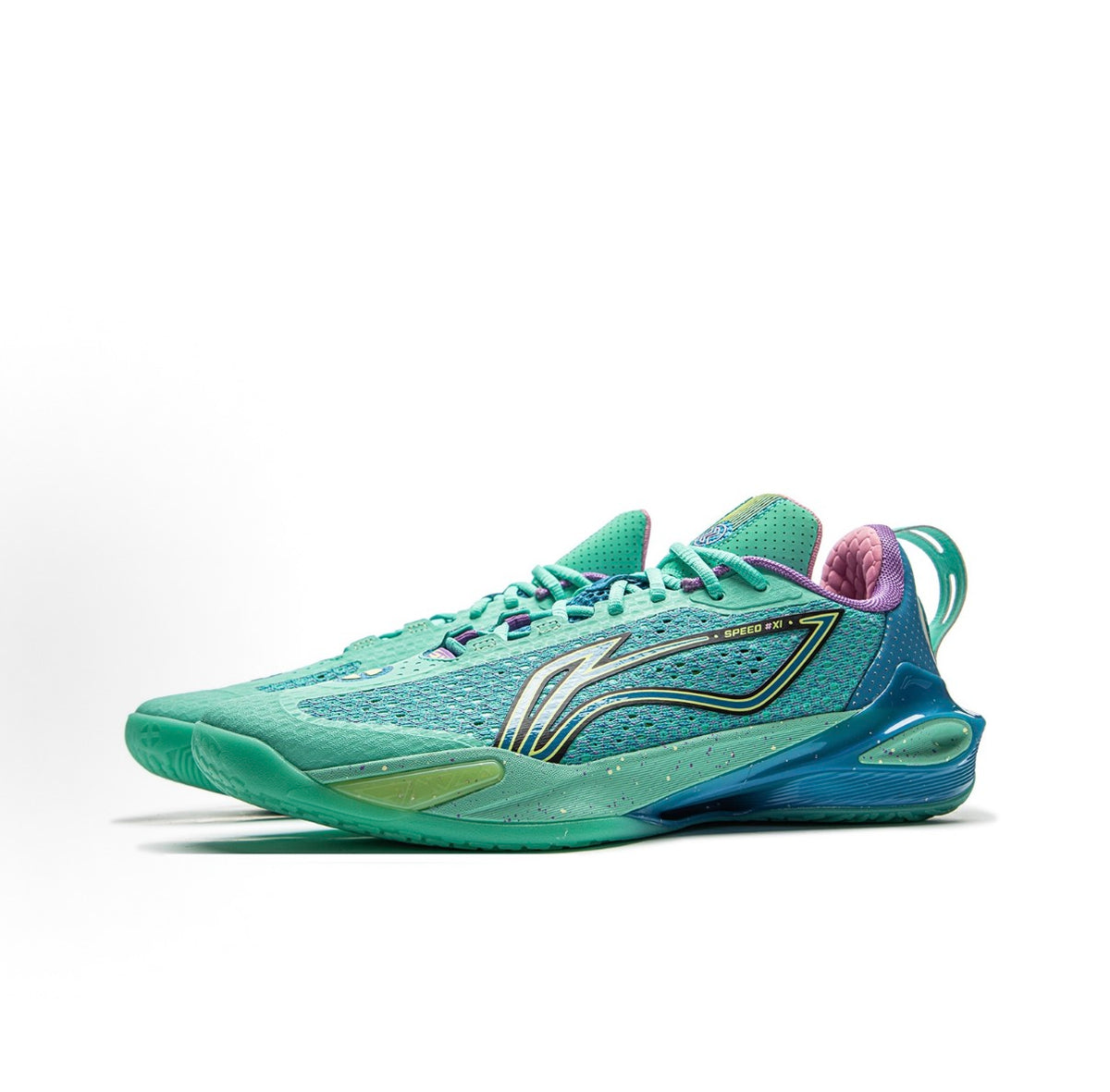 リーニン LI-NING SPEED 11「グリーン/ブルー」スピード11 バッシュ 側面