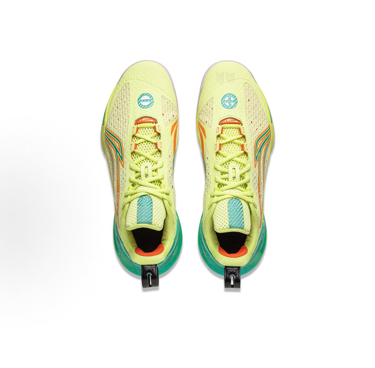 リーニン LI-NING SPEED 11「ライムイエロー/グリーン」スピード11 バッシュ 上面 ペア