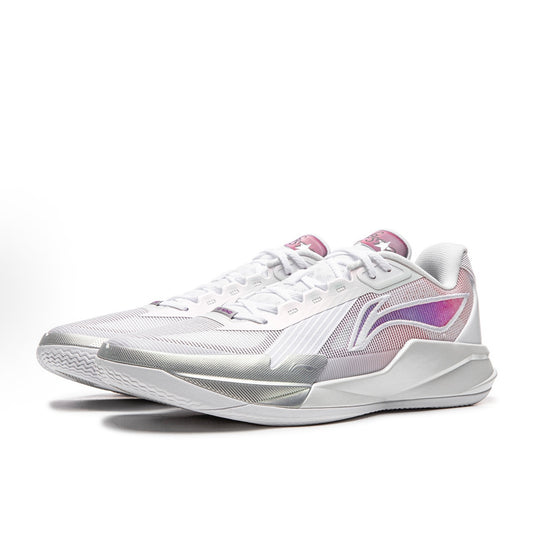 LI-NING Yushuai Rookie White Pink ホワイト ピンク 斜め前方ペア