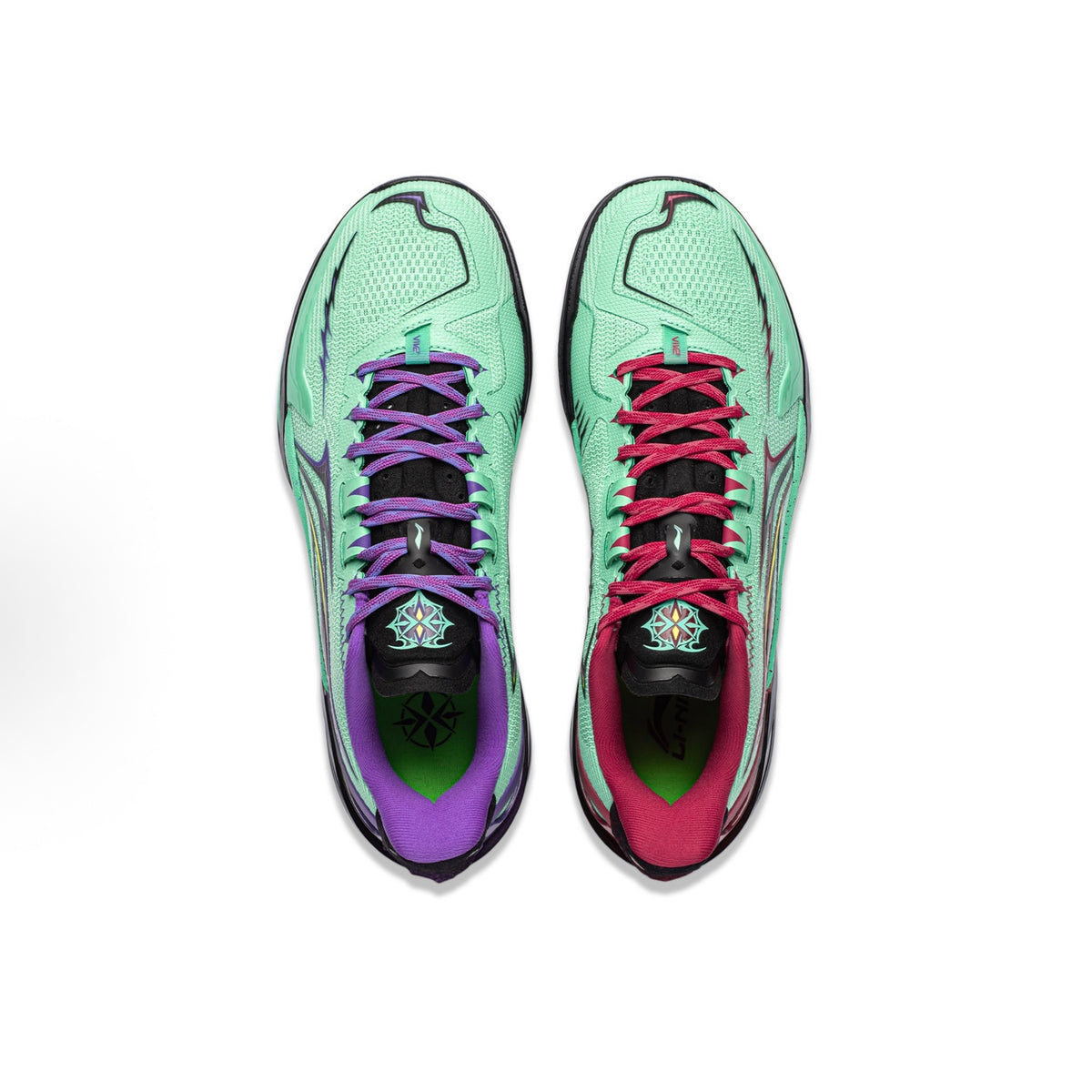 LI-NING Liren 6 V2 Masquerade ミントグリーン パープル レッド 上面ペア